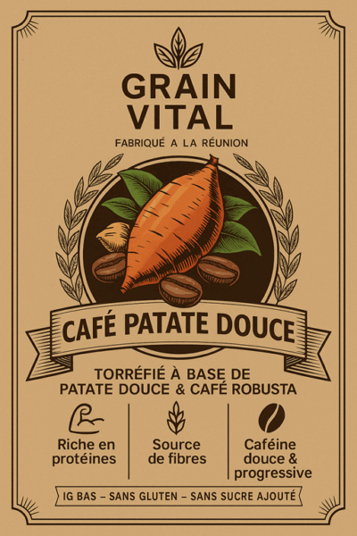 café patate douce – grain vital (torréfié à la réunion)
