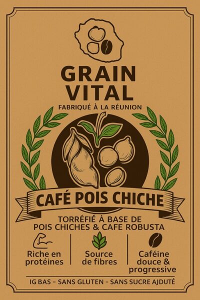 blend robusta + café pois chiche – grains et mouture